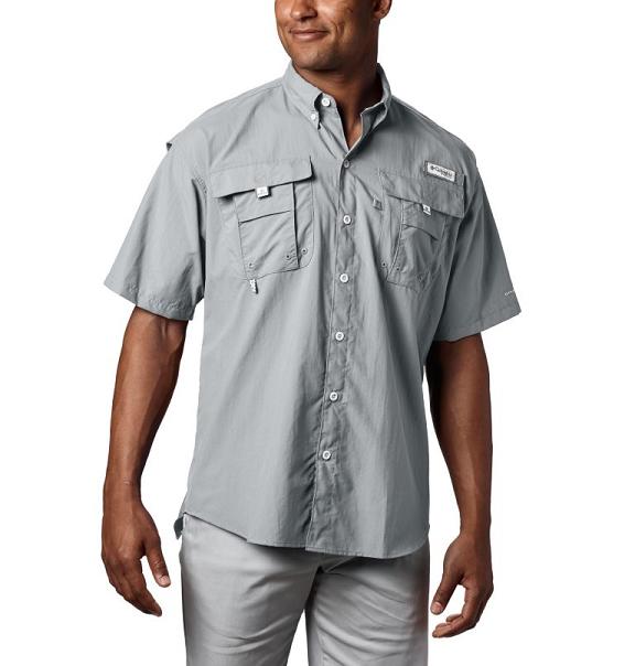 Columbia PFG Bahama II Fishing Shirts Grey For Men's NZ23104 New Zealand